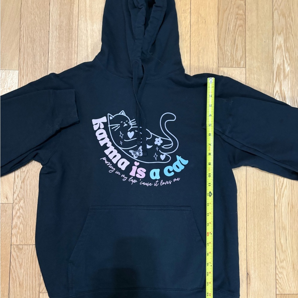 Swiftie inspired "Karma is a Cat" Era Hoodie - Swiftie Midnights Merch size M - Picture 4 of 7